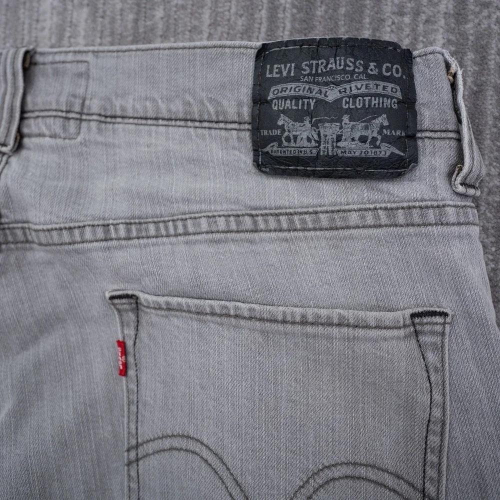 Levis 511 Skinny Jeans Mens Gray Denim Pants 36x30 Fit 31 Light Wash Casual